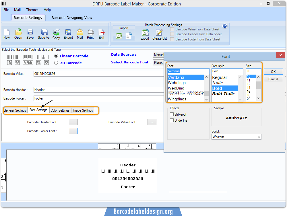Barcode Labels Tool - Corporate Edition