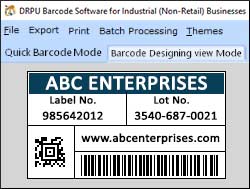 Barcode Labels Industrial, Manufacturing Barcode