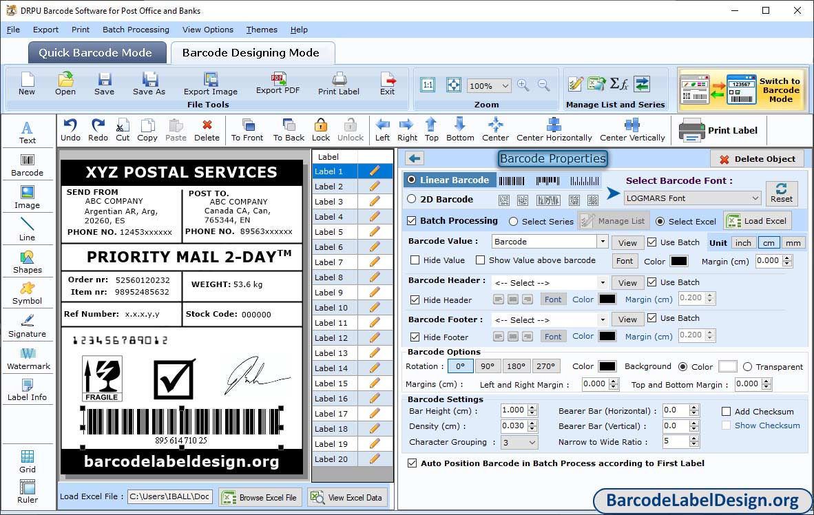 Barcode Properties