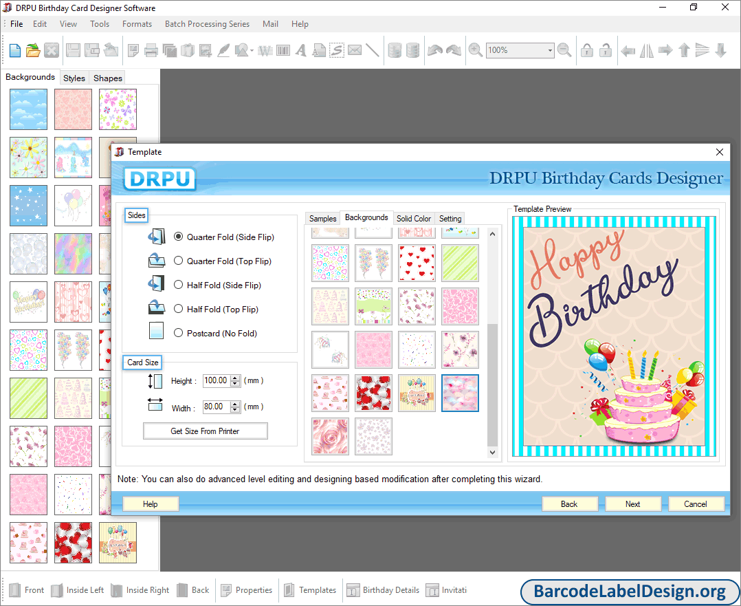 Birthday Card Select Template