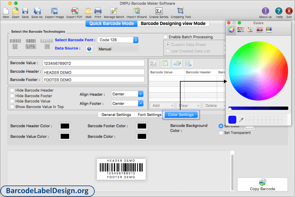 Color Settings