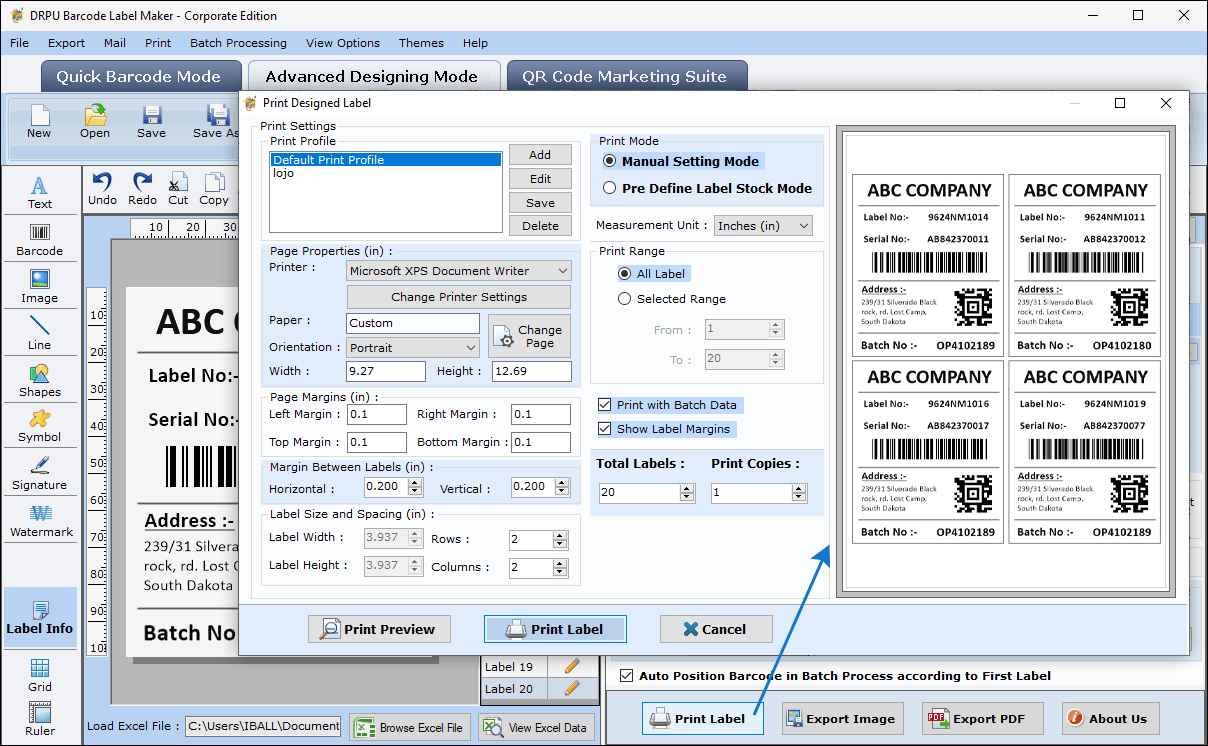 Barcode Labels Tool - Corporate Edition