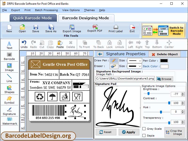 Windows 7 Barcodes Generator Post Office Tool 9.7.8.5 full